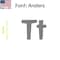 Aacc Self-Adhesive Vinyl Letter: T, Scale: 20 in. Color: Gray Font: Anders by, 8PK AACC-Anders-UT-Gray-I20x8 - alternate 1
