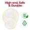 Smarty Had A Party White w/Gold Antique Floral Round Plastic Dinnerware Set (120 Dinner Plates+120 Salad Plates), 240PK 920WHGVP-CASE - alternate 10