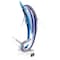 Homeroots 14" Blue Murano Glass Dolphin Figurine Tabletop Sculpture 376128 - alternate 6