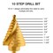 Neiko Quick Change Spiral Grooved Step Drill Bit, 10 Step Drill Bit Sizes in One - 0.25 in to 1-0.375 in 10174A - alternate 4