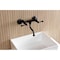 Kingston Brass Double-Handle Wall Mount Bathroom Faucet, Matte Black KS2110BL - alternate 5
