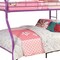 Homeroots 78" X 54" X 60" Twin Over Full Purple Metal Tube Bunk Bed 286575 - alternate 4