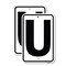 Signmission Sign with Letter U, 18'' X 24'' 2 Signs, Heavy Gauge Aluminum, 2PK A-1824-2PACK-22924 - alternate 1