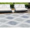 Homeroots 9' X 12' Sky Blue Ivory And Denim Blue Ikat Washable Indoor Outdoor Area Rug 589126 - alternate 1