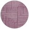 Homeroots 8' Eggplant And Ivory Round Geometric Washable Indoor Outdoor Area Rug 600812 - alternate 6