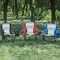Wrightmaster 39.5" x 25" x 39.5" Steel frame Folding Camping Chair Weight capacity 450 lbs and Cooler Bags, Blue ZR-02BL - alternate 5
