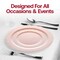 Smarty Had A Party 7.5" Pink Vintage Round Disposable Plastic Appetizer/Salad Plates (120 Plates), 120PK 867PNK-CASE - alternate 8
