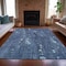 Homeroots 3' X 5' Blue And Ivory Abstract Washable Indoor Outdoor Area Rug 631161 - alternate 6