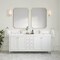 James Martin Vanities Chicago 72 in Double Vanity, Glossy White, w/ Single Hole 3CM White Zeus Silestone Top & Backsplash 503-V72-GW-1WZ - alternate 3
