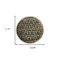 Homeroots 13in Black And Natural Round Wicker Greek Key Handmade Tray With Handles 476490 - alternate 5