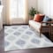 Homeroots 5' X 8' Sky Blue Ivory And Denim Blue Ikat Washable Indoor Outdoor Area Rug 589123 - alternate 7