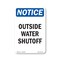 Signmission Safety Sign, OSHA Notice, 18" Height, Outside Water Shutoff Sign, Portrait OS-NS-D-1218-V-17081 - alternate 1