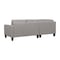Homeroots Gray Leather L Shaped Three Piece Corner Sectional 548959 - alternate 12