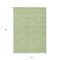 Homeroots 8' X 10' Artichoke Green Mint Green And Ivory Floral Washable Indoor Outdoor Area Rug 582317 - alternate 7