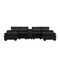 Homeroots 55" Black Fabric Modular USB Sleeper Sofa 568305 - alternate 1