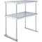 Amgood 30 in. Double Tier Overshelf, 30 in. x 18 in. x 32 in. Stainless Steel Table Mount Shelf, 2 Tier AMG DOS-1830-Z - alternate 1
