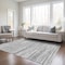 Homeroots 3' X 5' Gray And Ivory Abstract Washable Indoor Outdoor Area Rug 613097 - alternate 8