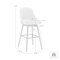 Armen Living Sicily 30in Swivel Walnut Wood Bar Stool in Cream Faux Leather LCSIBAWACR30 - alternate 6