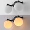 Jonathan Y Modernist Globe 15.25" 2-Light Metal/Frosted Glass Modern Contemporary LED Vanity, Black JYL3541B - alternate 6