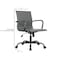 Leisuremod Harris Faux Leather Office Chair - Mid-Back Ergonomic Swivel Desk Chair, Iron Base HOBL19GRL - alternate 7