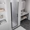 Anzzi 24 in. x 72 in. Semi-Frameless Shower Door w/ Hinged in Matte Black w/ Tsunami Guard Clear Glass SD-AZ051-01MB - alternate 7