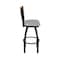 Holland Bar Stool Co 36in Swivel Extra Tall Bar Stool, Black Wrinkle Finish, Medium Back, Canter Folkstone Grey Seat 880 - alternate 5
