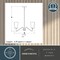 Vaxcel Beverly 5 Light Gold Muted Brass Chandelier Fixture Clear Glass Shade, LED Compatible H0286 - alternate 7
