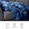 Lavish Home Oversized Faux Fur Blanket 60x80-Inch Ruched Polyester Fur Blanket Queen Blanket for Bed, Blue HT-THROW1-BLU - alternate 7
