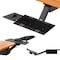 Homeroots Black Ergonomic Under Desk Pull Out Keyboard Sit or Stand Tray 397721 - alternate 3