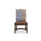 Homeroots Set of Two Blue And Brown Solid Wood Upholstered Chenille And Leather Dining Side Chairs 552133 - alternate 5