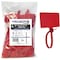 Kable Kontrol Write On Zip Tie Tags, 1-7/8in x 1-1/8in Flag Top, 6in L, 80 Lbs Strength, 100Pcs, Red, 100PK CTWO-6-100-RD - alternate 1