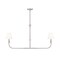 Z-Lite Tova Brushed Nickel 2 Light Linear Chandelier 3049-42L-BN - alternate 7