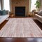 Homeroots 5' X 8' Coral And Beige Striped Washable Indoor Outdoor Area Rug 631534 - alternate 7