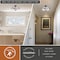 Vaxcel Grace 2-Light Semi-Flush Mount Ceiling Light, Matte Black, Clear Glass, 14.75-In. C0380 - alternate 7