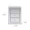 Homeroots 24" Silver Wood and Mirror Three Drawer Nightstand 499318 - alternate 4