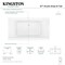 Kingston Brass 67" Acrylic Rectangular Drop-In Tub with Reversible Drain, Glossy White VTPN673619C - alternate 4
