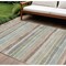 Homeroots 10' X 14' Beige Brown And Gray Striped Washable Indoor Outdoor Area Rug 598871 - alternate 1