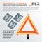 Jrex Safety Warning Triangle DOT Approved, Reflective Warning Road Safety Triangle Kit, 3PK WTR-JR-3PK - alternate 4