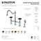Kingston Brass Bridge Kitchen Faucet with Brass Sprayer, Polished Nickel KS1276PKXBS - alternate 5