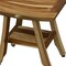 Homeroots Compact Rectangular Teak Shower Outdoor Bench With Shelf In Natural Finish 376744 - alternate 7
