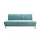 Homeroots 71" Light Gray Velvet Sofa With Gold Legs 480924 - alternate 1