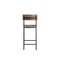 Homeroots Set of Two 25" Brown and Black Solid Wood and Metal Counter Height Bar Chairs, 2PK 555114 - alternate 5