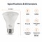 Euri Lighting PAR20 LED Bulbs, 5.5W, 500 lm, 50W Eq., 2700K, E26, Dimmable, CEC/JA8/UL, 2PK EP20-5.5W5020cec-2 - alternate 4