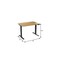 Homeroots 48" Adjustable Brown and Black Stainless Steel Computer Desk 397740 - alternate 5