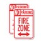 Signmission Fire Zone with Bidirectional Arrow, 12'' X 18'' 2 Signs, Heavy Gauge Aluminum, 2PK A-1218-2PACK-23969 - alternate 1