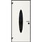 Vdomdoors Front Exterior Prehung Steel Door Ronex1277 Black Enamel Stainless Inserts Entry Metal Modern RONEX1277EXD-BLK-W36xH80-RH-I - alternate 1