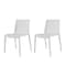 Homeroots Set of Two White Heavy Duty Plastic Outdoor Stacking Accent Chairs, 2PK 565230 - alternate 1