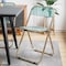 Leisuremod Lawrence Acrylic Folding Chair with Gold Metal Frame, Jade Green LFG19G - alternate 10
