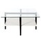 Homeroots 32" White And Black Glass And Steel Square Coffee Table With Shelf 521988 - alternate 8