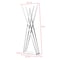 Homeroots 65" Silver And White Metal And Marble Six Hook Freestanding Coat Rack 551626 - alternate 6